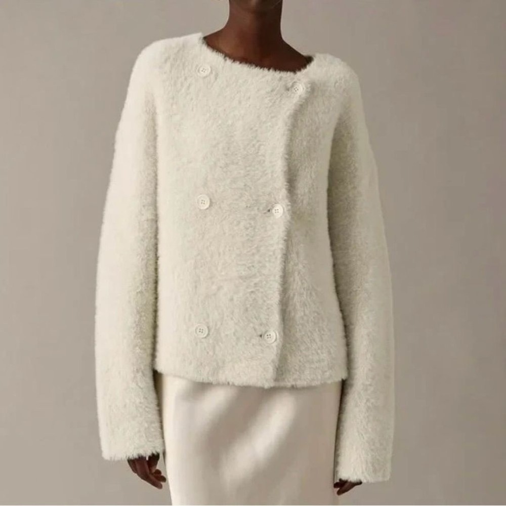 J. Crew Collection oversized double-faced wool-blend jacket Size XL - Picture 2 of 7